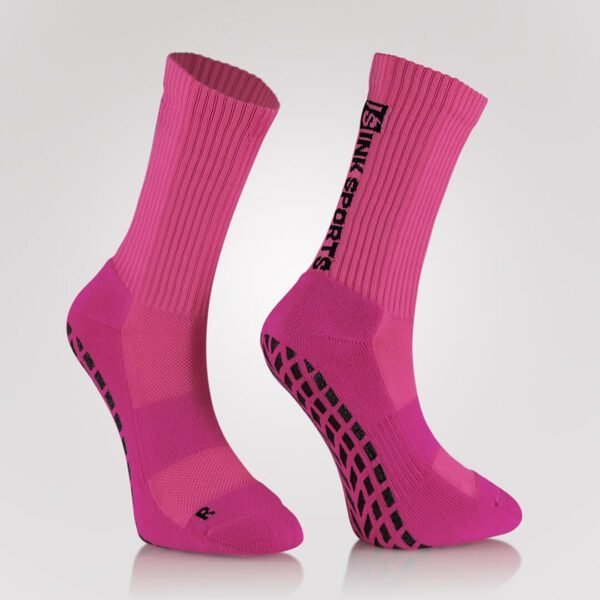 Анти Слип Розови Спортни Чорапи Инк Спортс