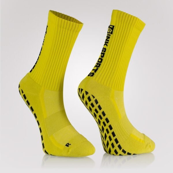 Анти Слип Жълти Спортни Чорапи Инк Спортс