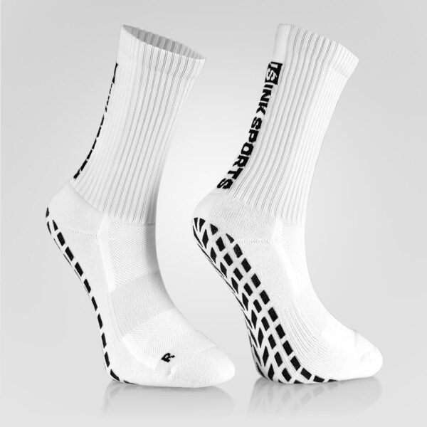 Анти Слип Бели Спортни Чорапи Инк Спортс